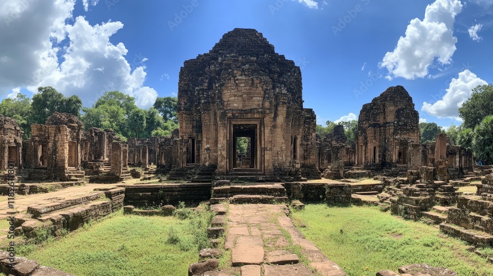Majestic Ancient Khmer Temple Ruins in Cambodia Majestic Ancient Khmer Temple Ruins in Cambodia