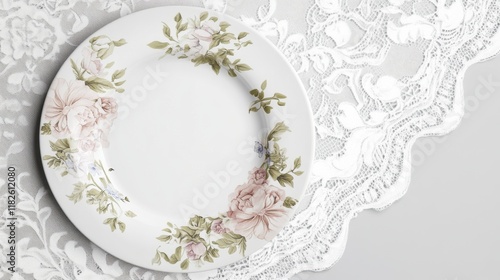 Exquisite Floral Dinner Plate: A Timeless Elegance for Your Table