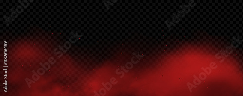 Spicy burst powder. Splashes of red pepper explosion. Overlay effect of chili or paprika spice splatters. Vector realistic illustration of hot, dried spices