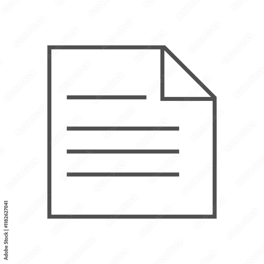 File Symbol Icon on White Background File Symbol Icon on White Background