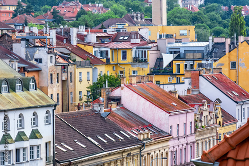 roofs, terraces, windows around the neighborhood of Prague 5