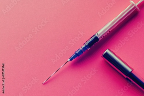 A close-up of a syllabary symbol on a bright pink background