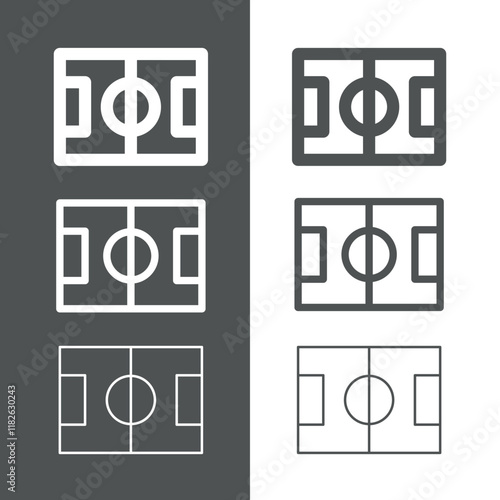 Sports ground icon. Symbol of sport or match, stadium or field. Attribute of game, championship or competition. Venue of tournament.