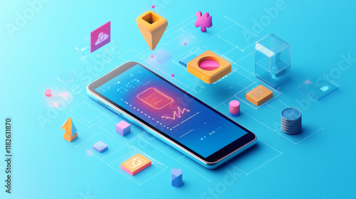 Wallpaper Mural Hologram like notification. Like notification of polygons, triangles of points and lines. Like notification low-poly compound structure. Technology concept. Torontodigital.ca