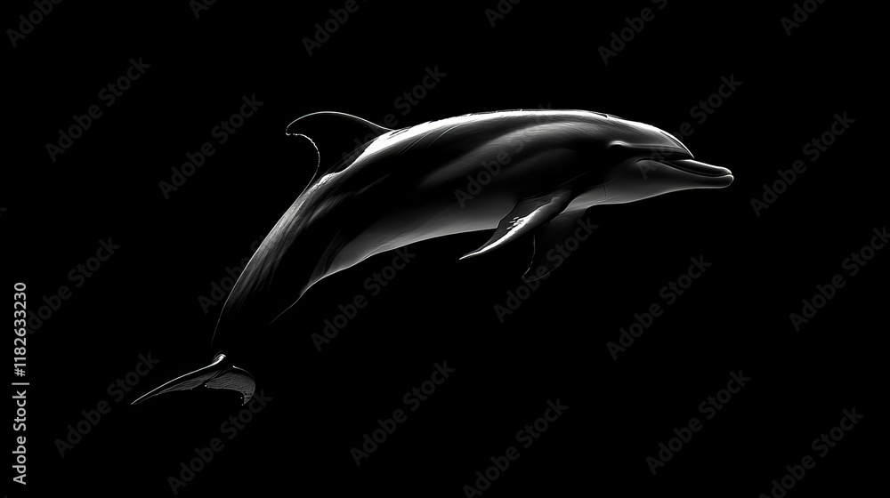 Fototapeta premium Vector logo Dolphin. Dolphin jump