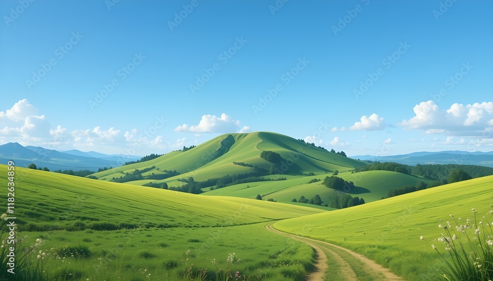illustrator of a beautiful hill view illustrator of a beautiful hill view