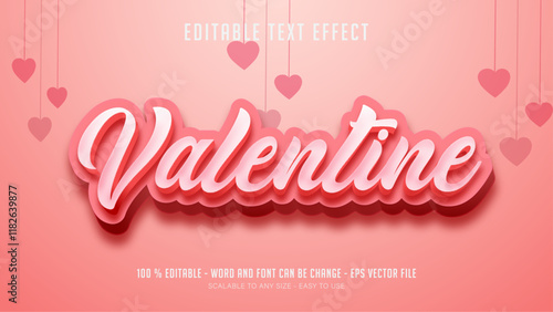 valentine editable text effect