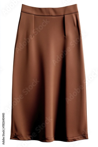 A woman's brown skirt on a simple white background, ideal for fashion or lifestyle content