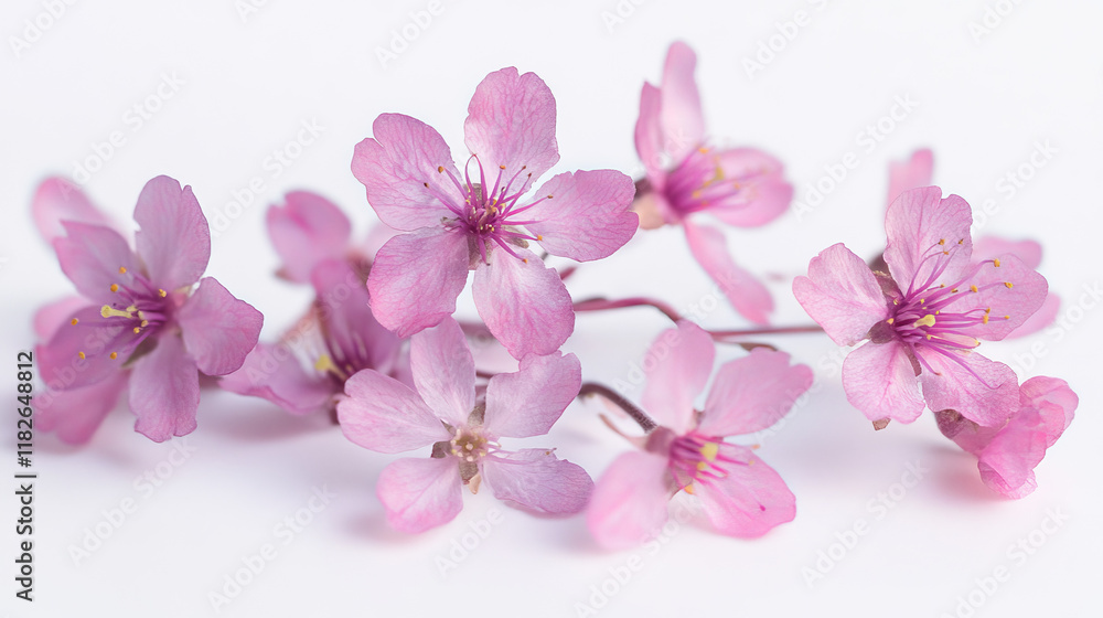 Vector seamless background of cherry blossoms. Cherries on white background texture. Vector seamless background of cherry blossoms. Cherries on white background texture.