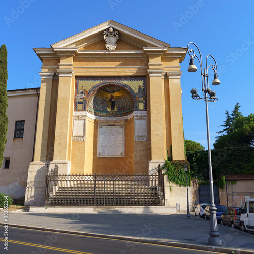 Triclinium Leoninum, the apse of the refectory of Pope Leone III, a unique remnant of an ancient triclinium, Italy, Rome photo