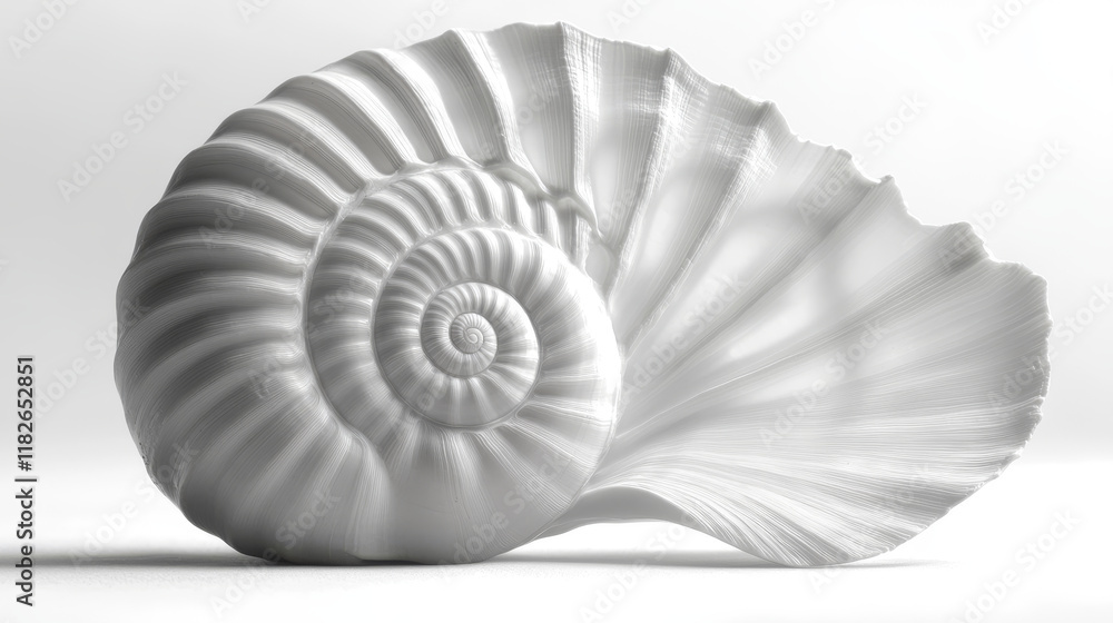 Obraz premium Seashell icon. Seashell icon on a white background, isolated. The icon has three uses in applications and websites. Vector illustration. Seashell icon on a white background.