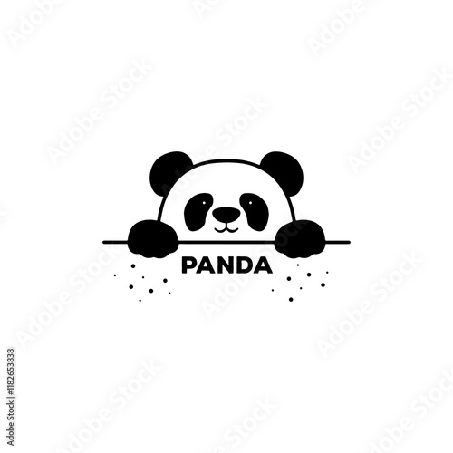 Cartoon panda with cheeks