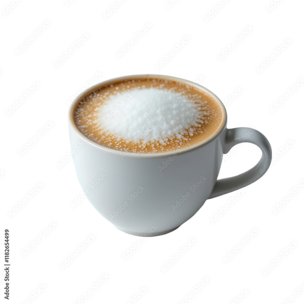 Fototapeta premium Delicious hot chocolate cappuccino in a white cup