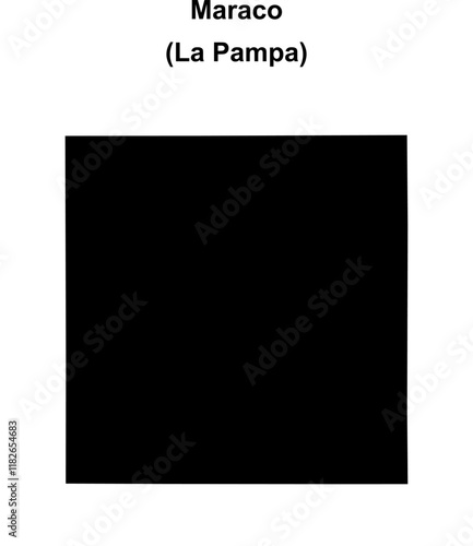 Maraco department (La Pampa) blank outline map