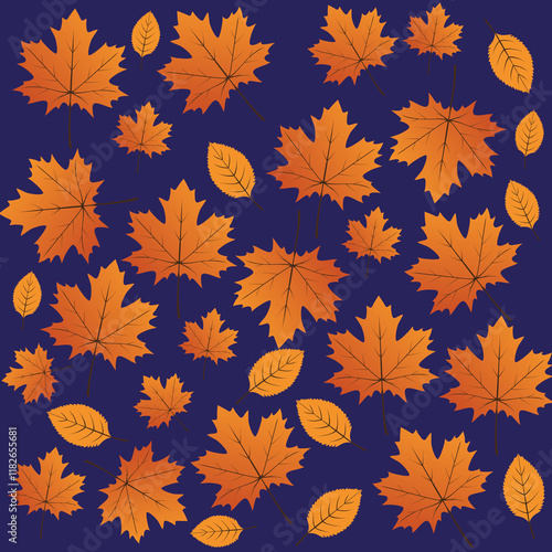Pattern autumn purple background
