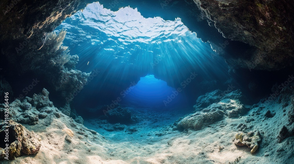 Obraz premium Underwater Cave Scenery