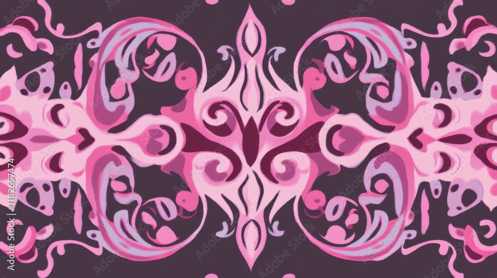 Intricate Pink and Purple Decorative Pattern Intricate Pink and Purple Decorative Pattern