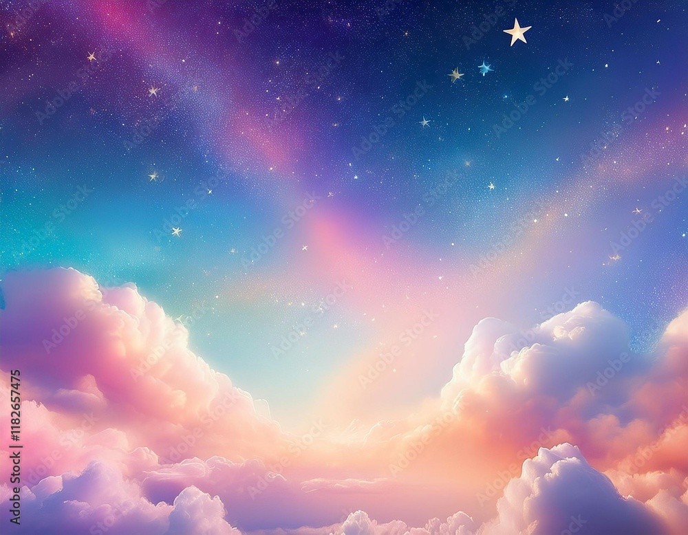 colorful pastel sky with clouds and stars abstract rainbow background for dreams and imagination valentine s day colorful pastel sky with clouds and stars abstract rainbow background for dreams and imagination valentine s day