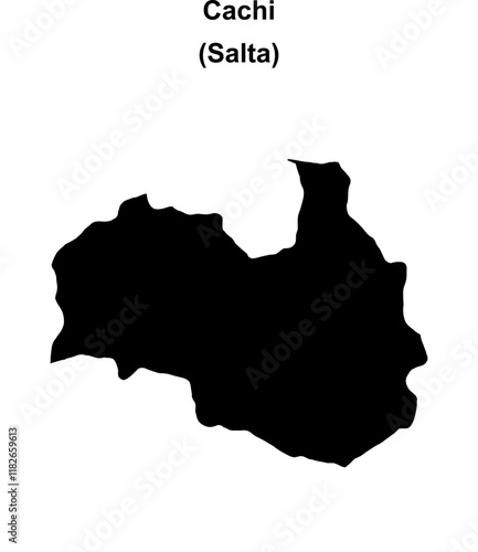 Cachi department (Salta) blank outline map