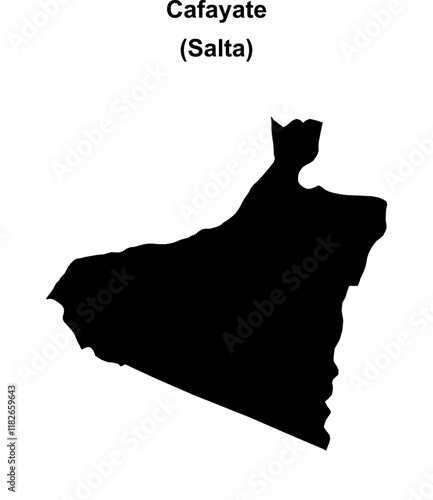 Cafayate department (Salta) blank outline map