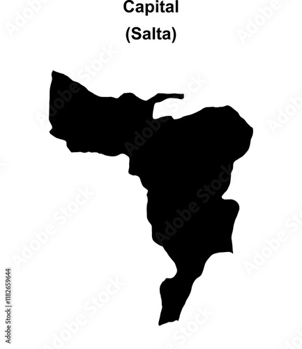 Capital department (Salta) blank outline map