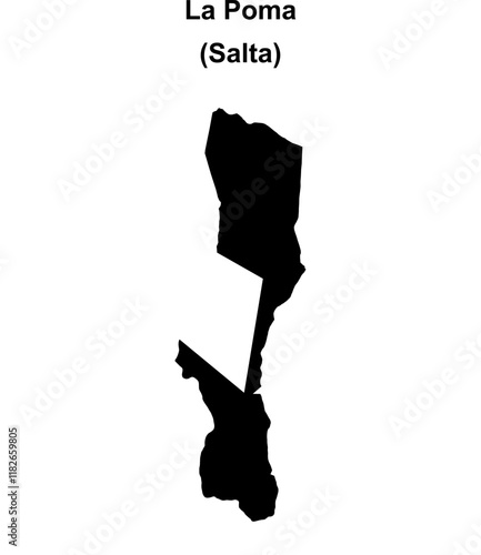 La Poma department (Salta) blank outline map