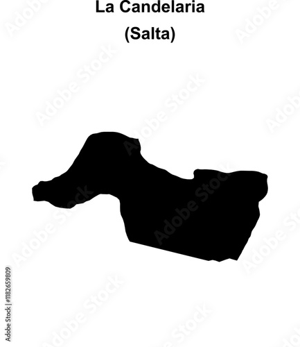 La Candelaria department (Salta) blank outline map
