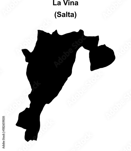 La Vina department (Salta) blank outline map