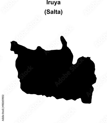 Iruya department (Salta) blank outline map