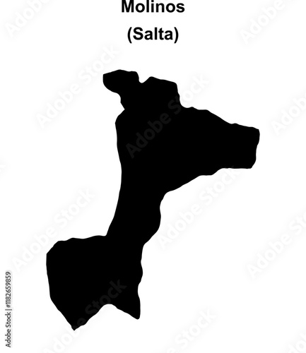 Molinos department (Salta) blank outline map