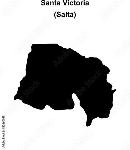 Santa Victoria department (Salta) blank outline map