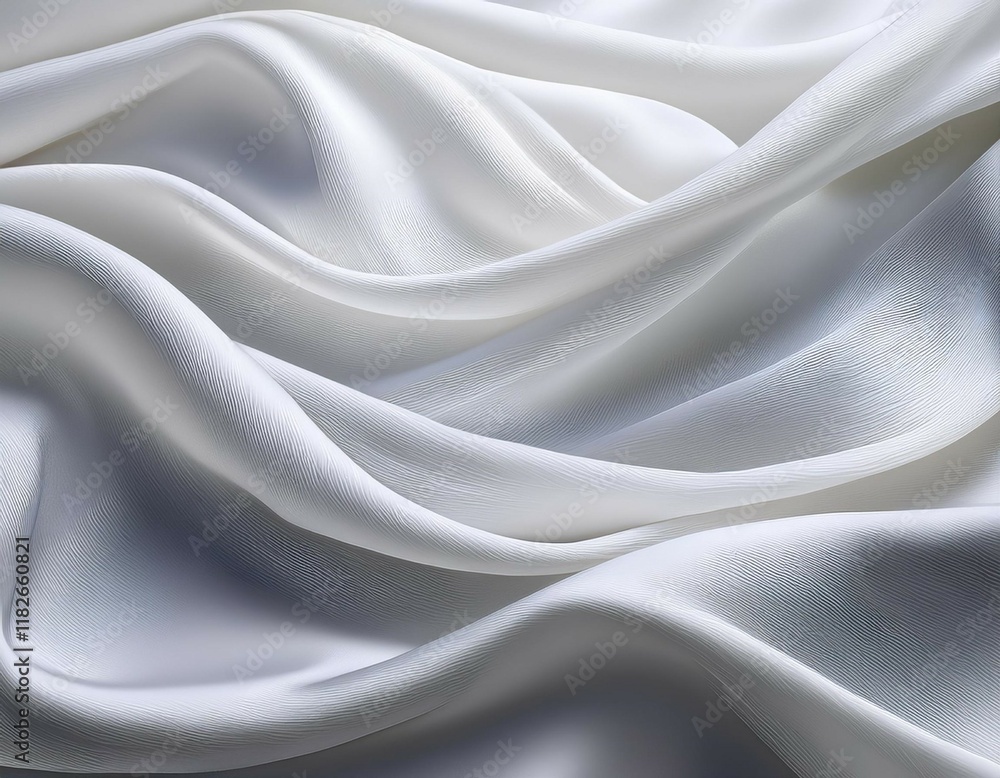 Obraz premium abstract silk fabric in a sea of white subtle textures and pure elegance