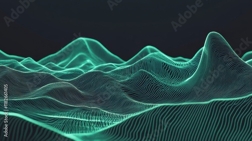 Abstract Digital Landscape: A Visual Representation of Data photo