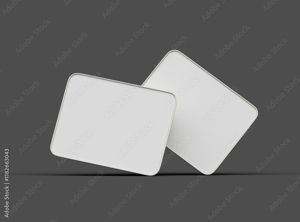 3d rendered image of a small rectangular food foil tray isolated on a dark background 3d rendered image of a small rectangular food foil tray isolated on a dark background