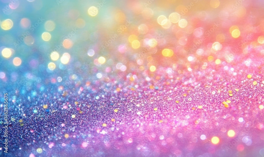 Glittering gradient background with hologram effect and magic lights. Holographic abstract fantasy backdrop with fairy sparkles, gold stars and festive blurs. . Glittering gradient background with hologram effect and magic lights. Holographic abstract fantasy backdrop with fairy sparkles, gold stars and festive blurs. .