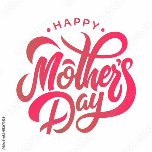 Mother's Day element vector, lettering 