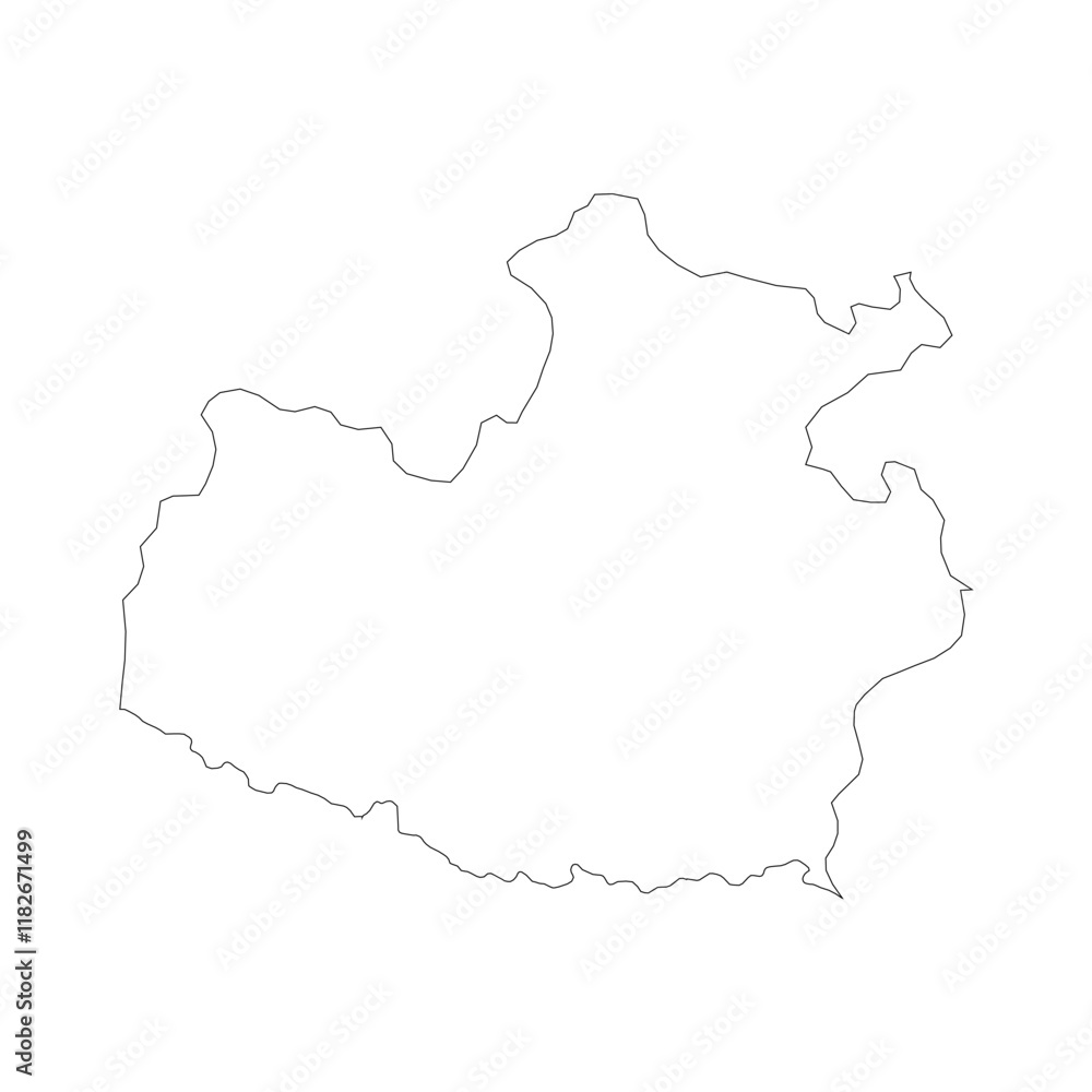 Karachay-Cherkess blank outline map Karachay-Cherkess blank outline map