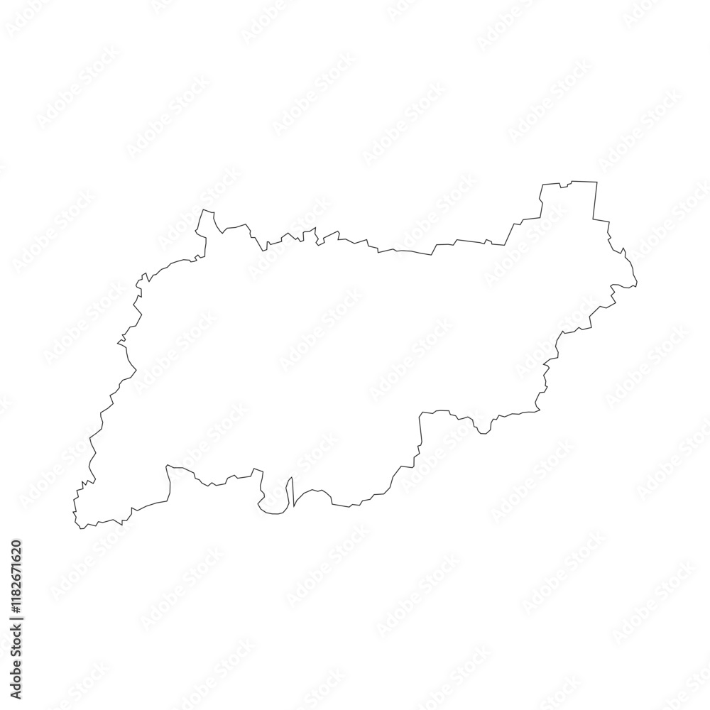 Fototapeta premium Kostroma blank outline map