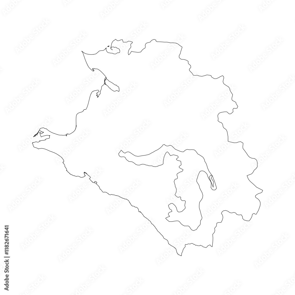 Obraz premium Krasnodar blank outline map