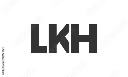 LKH logo design template with strong and modern bold text. Initial based vector logotype featuring simple and minimal typography. Trendy company identity.