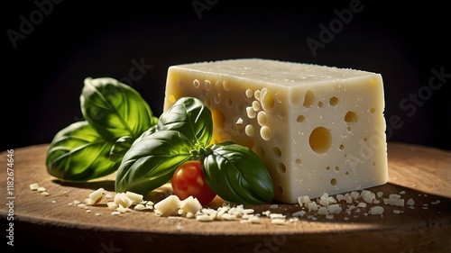 Cheese Food Tomato on Plare photo