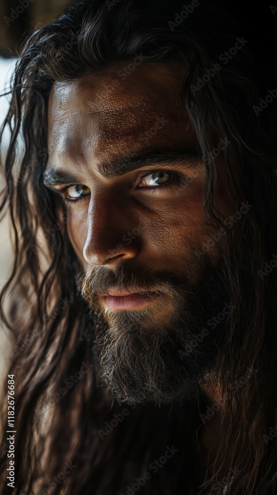 Biblical representation of Samson from the time of the Judges. Portrait of Samson from the tribe of Dan, endowed with superhuman strength. Biblical representation of Samson from the time of the Judges. Portrait of Samson from the tribe of Dan, endowed with superhuman strength.