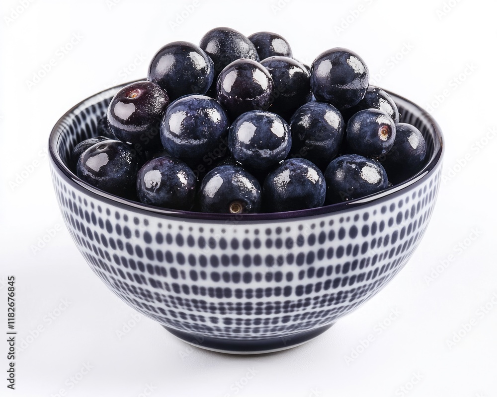Vibrant Assortment of Fresh Blueberries and Blackberries in a Bowl Against a Clean White Backdrop Vibrant Assortment of Fresh Blueberries and Blackberries in a Bowl Against a Clean White Backdrop