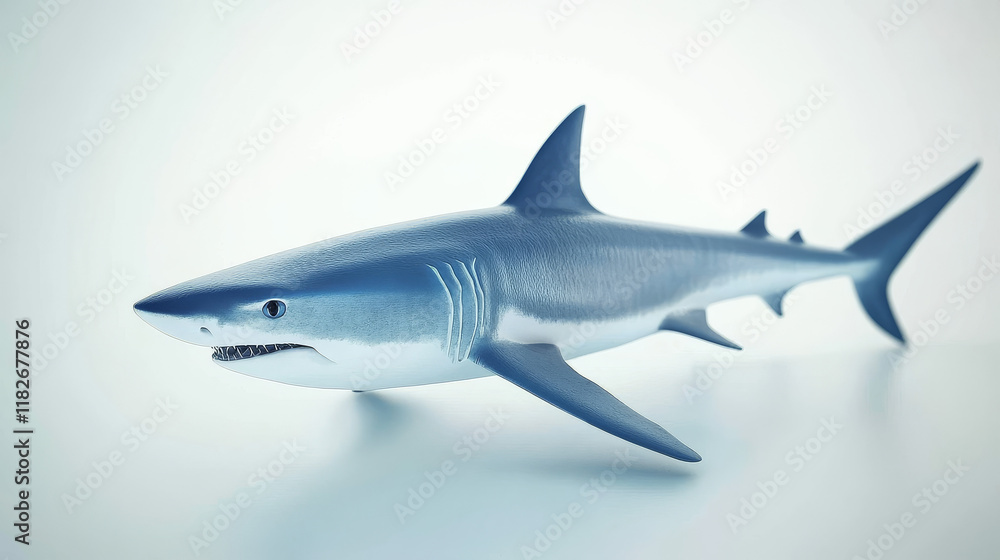 Blue shark on a white background. Illustration of a shark vector. Blue shark on a white background. Illustration of a shark vector.