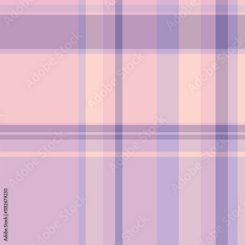Soft pastel plaid pattern in shades of pink and purple.  Perfect for backgrounds, textiles, and feminine designs.  Seamless repeat for versatile use in various projects.