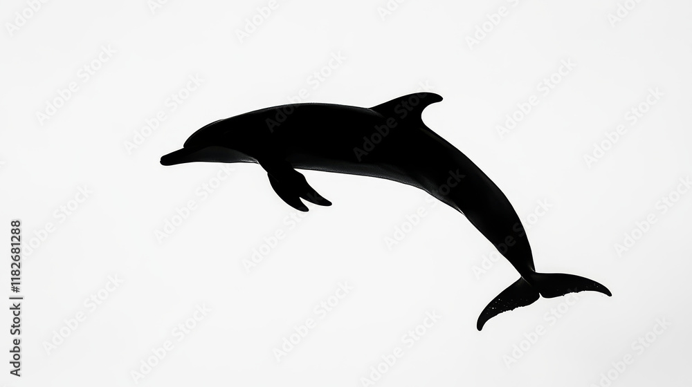 Fototapeta premium Vector logo Dolphin. Dolphin jump