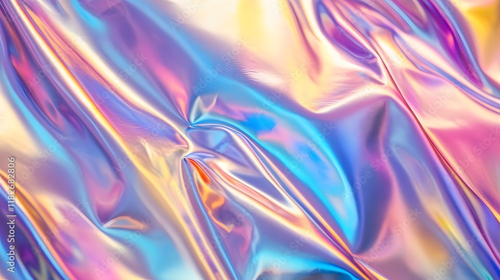 Fototapeta premium Holographic rainbow foil texture with iridescent effect