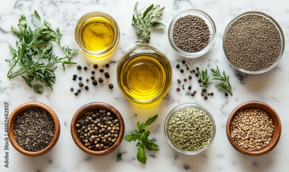 Organic food, vegetables, seeds, oils, nicely presented, Organic food, vegetables, seeds, oils, nicely presented,