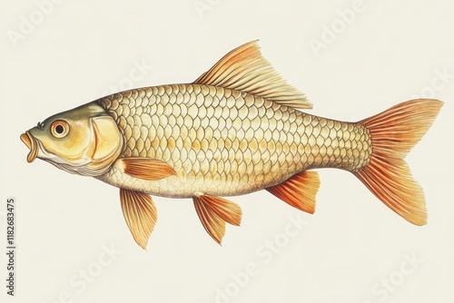Wild Common Carp Swimming in Freshwater Habitat Across Europe and Asia