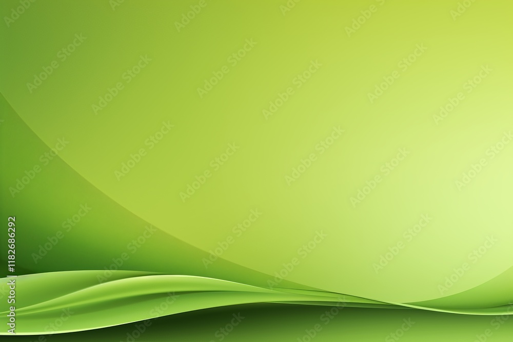 Vibrant green waves create a tranquil and refreshing atmosphere in nature. Generative AI